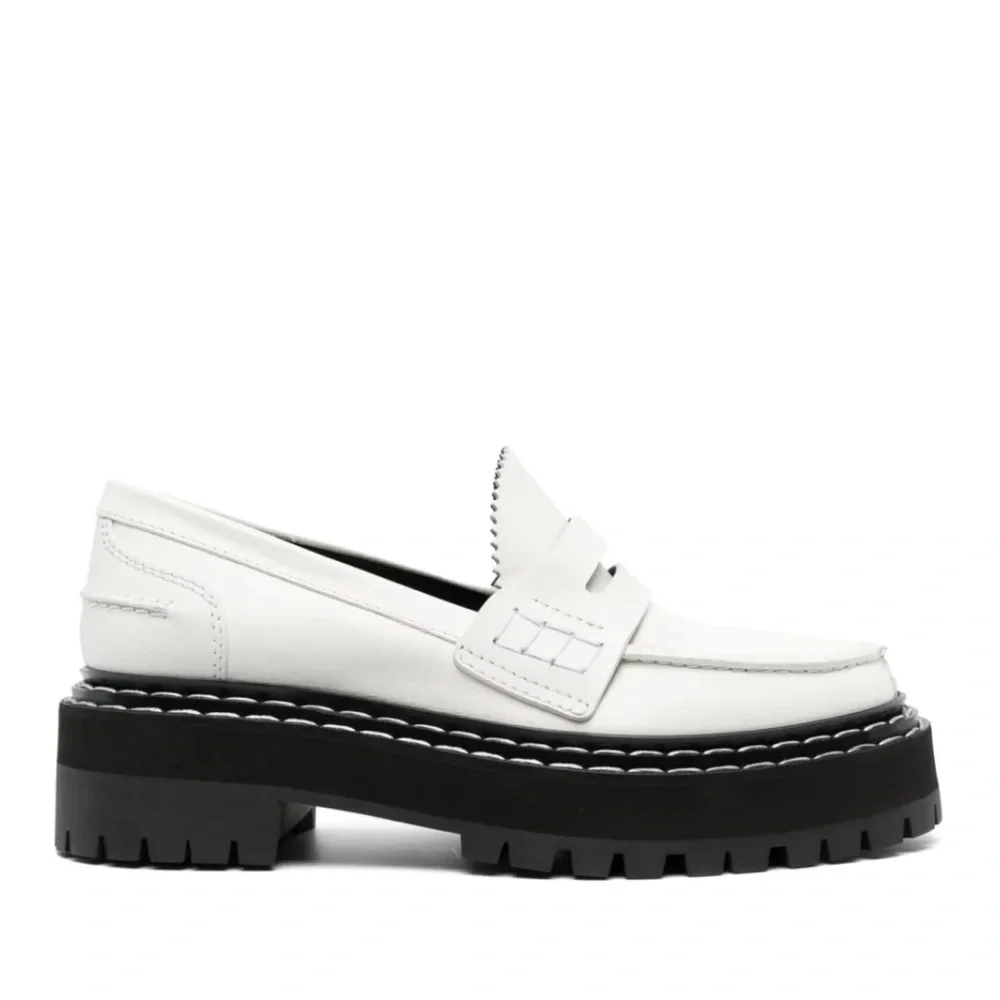 Proenza Schouler White and Black Platform Loafers - Picture 1 of 7